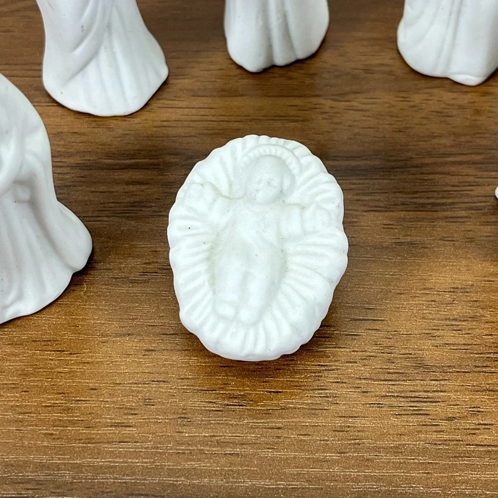 Vintage Ceramic Mold Nativity Scene Three Wise Men‎ Baby Jesus Joesph 1994 3